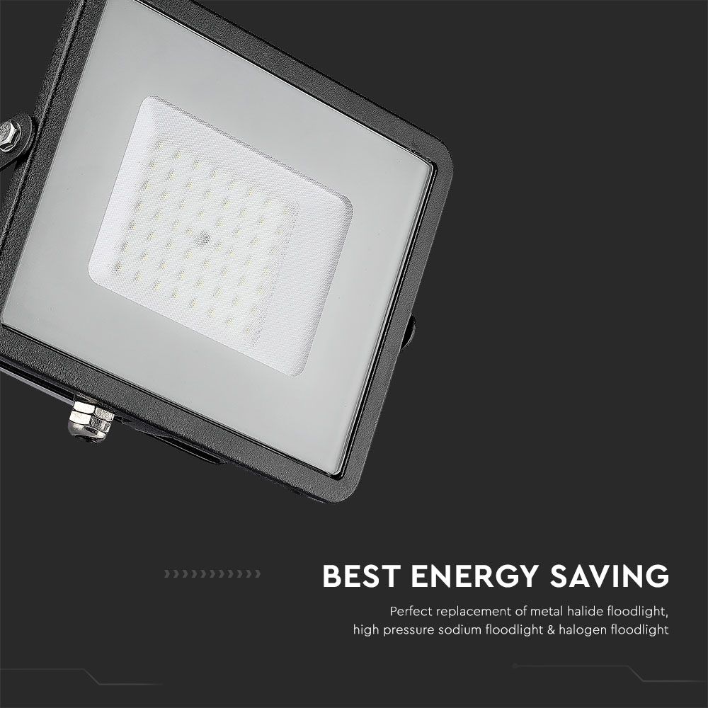 50W Naświetlacz LED / Przewód 1 [mb] / Chip SAMSUNG / Barwa:4000K / Obudowa: Czarna