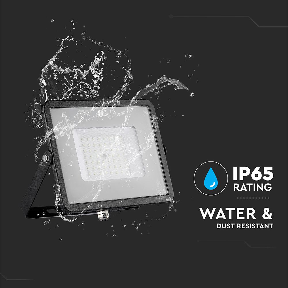 50W Naświetlacz LED / Przewód 1 [mb] / Chip SAMSUNG / Barwa:4000K / Obudowa: Czarna