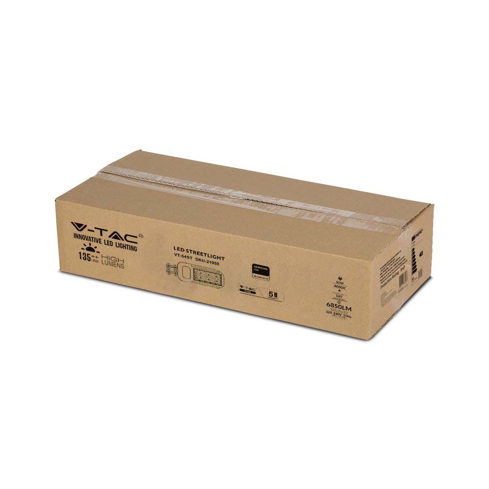 50W Lampa uliczna LED Slim / Chip SAMSUNG / Barwa:4000K / Wydajność: 135lm/w