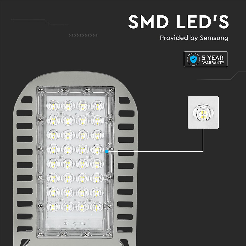 50W Lampa uliczna LED Slim / Chip SAMSUNG / Barwa:4000K / Wydajność: 135lm/w