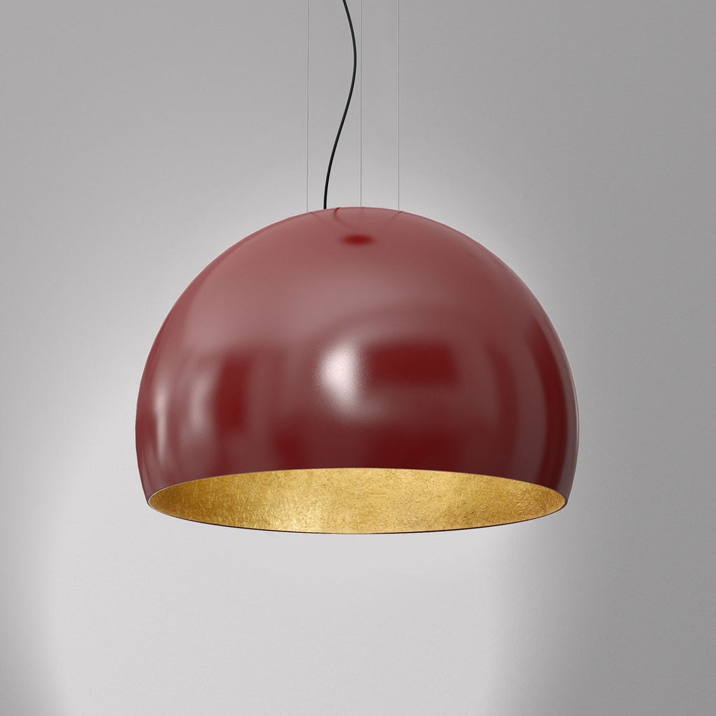 żyrandol Compo 3/4 bool ( dia 600) burgundy/gold 1xE27