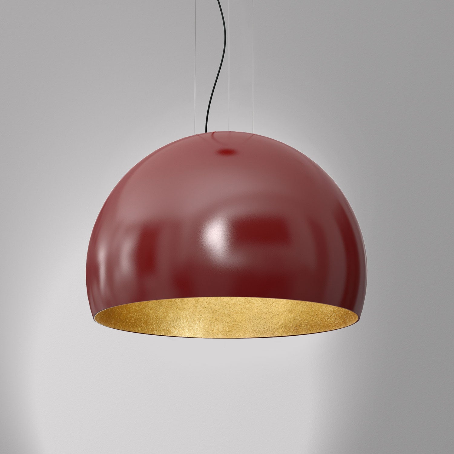 żyrandol Compo 3/4 bool ( dia 600) burgundy/gold 1xE27