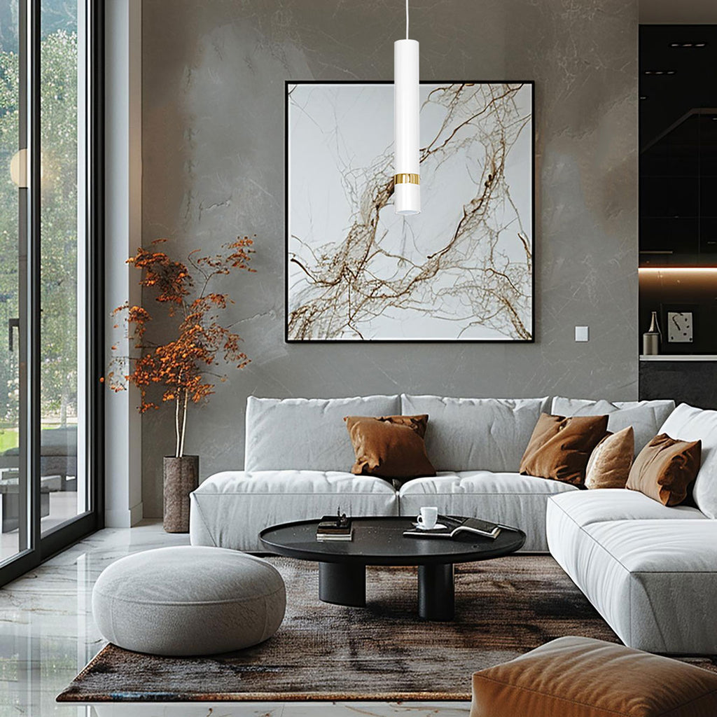 żyrandol Reno white/gold 1xGU10
