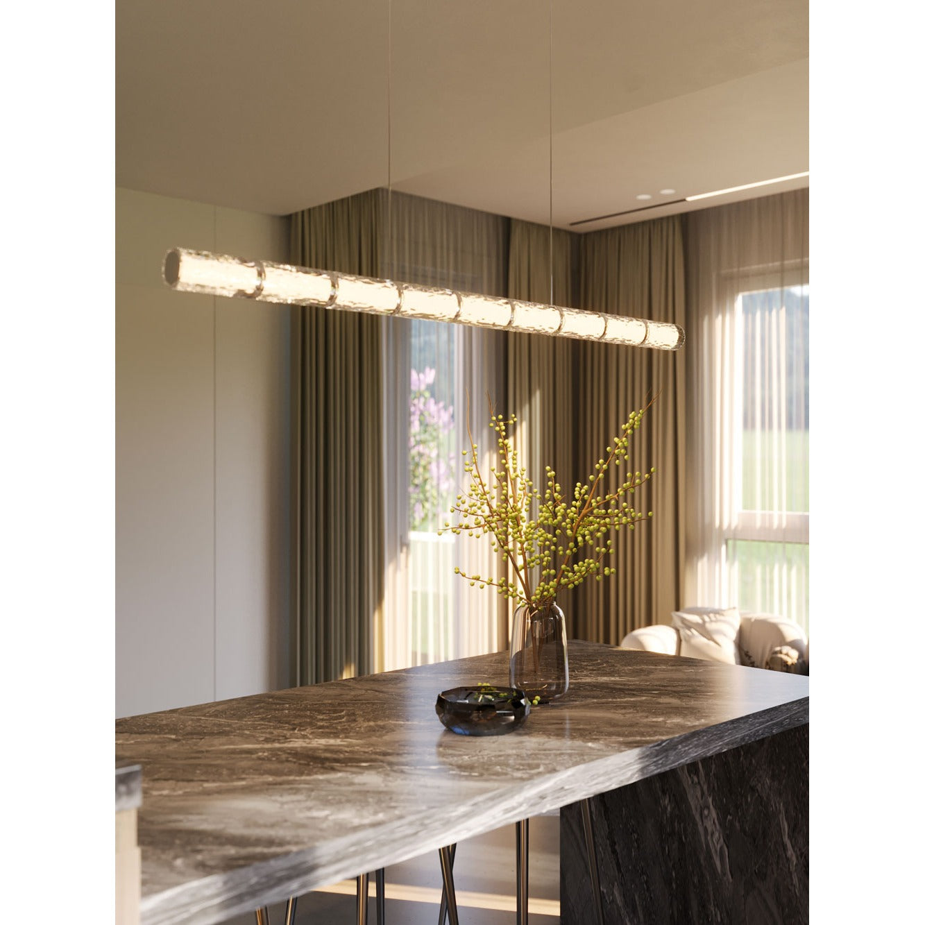 Maxlight Lampa wisząca Love 37W - Metal + akryl - Chrom P0647