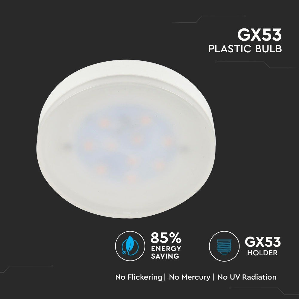 7W Żarówka LED / Chip SAMSUNG / Barwa:6400K / Trzonek:GX53