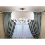 Maxlight Plafon Amsterdam 80cm - Metal + szkło + tkanina + akryl - Chrom C0059