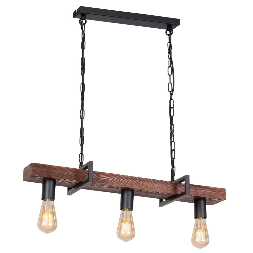 żyrandol Hard dark wood/black 3