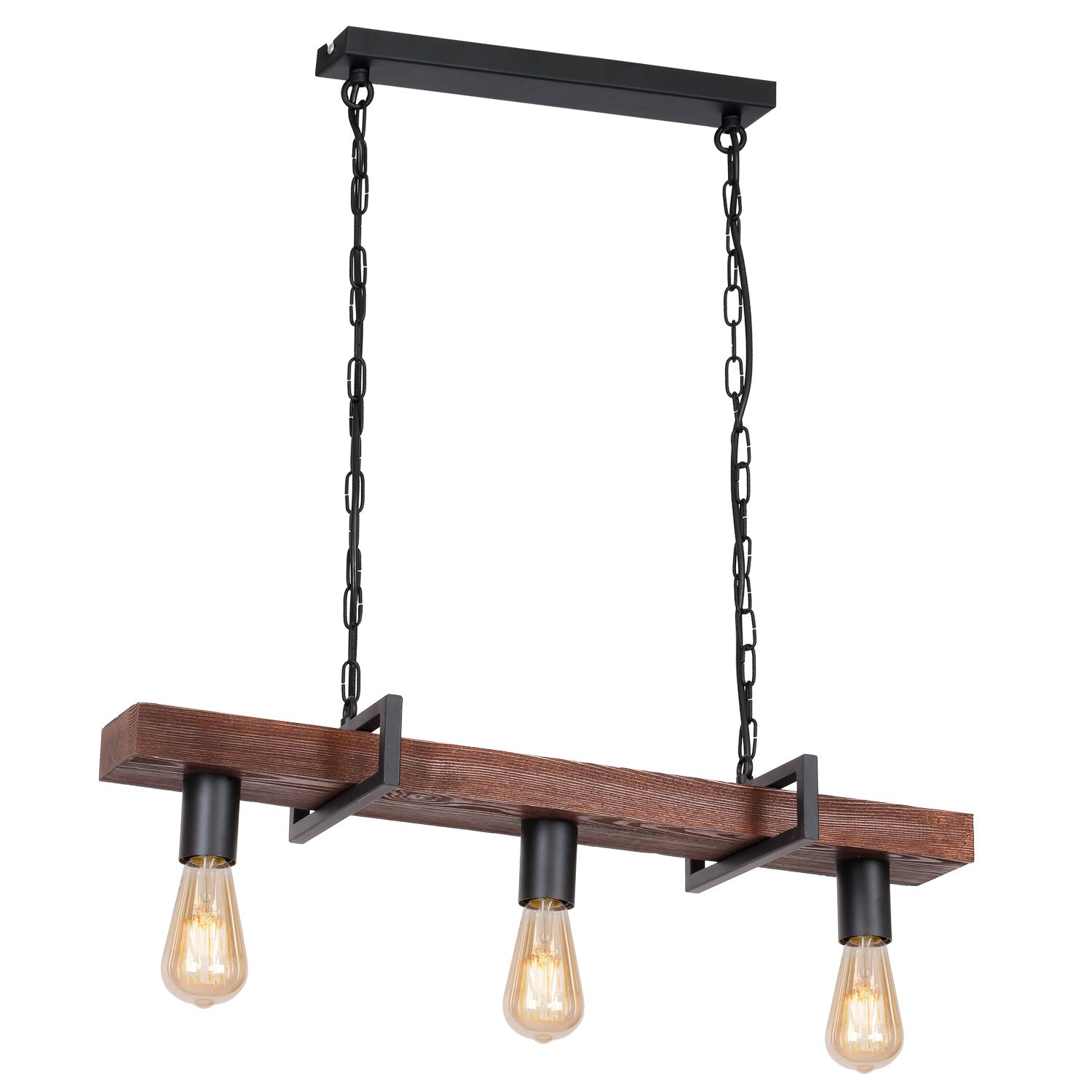 żyrandol Hard dark wood/black 3