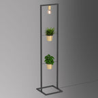 lampa podł Flores (2 gold flower pots) black/gold 1xE27