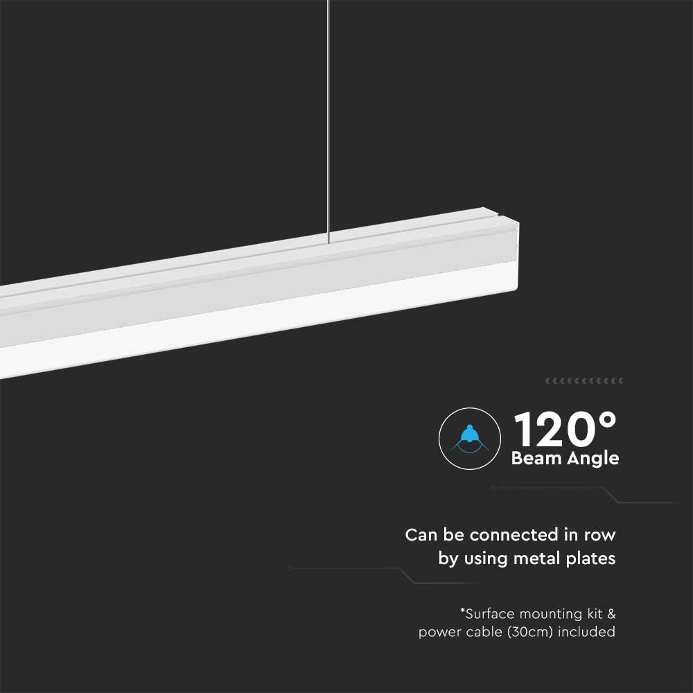 40W Oprawa Liniowa LED / Barwa: 6500K / Obudowa: Biała