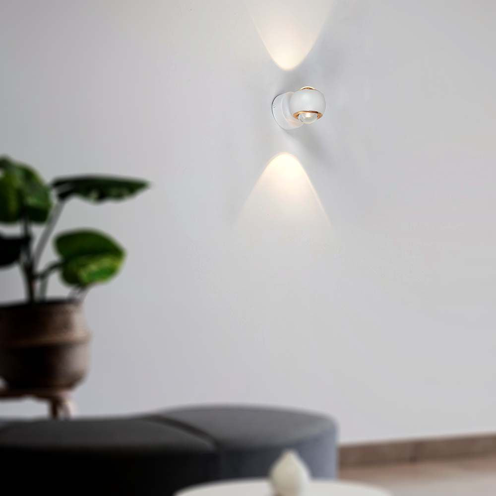 10W LED Lampa Ścienna LED / Barwa: 3000K / Obudowa: Biała