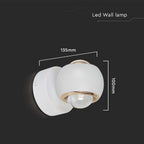 10W LED Lampa Ścienna LED / Barwa: 3000K / Obudowa: Biała