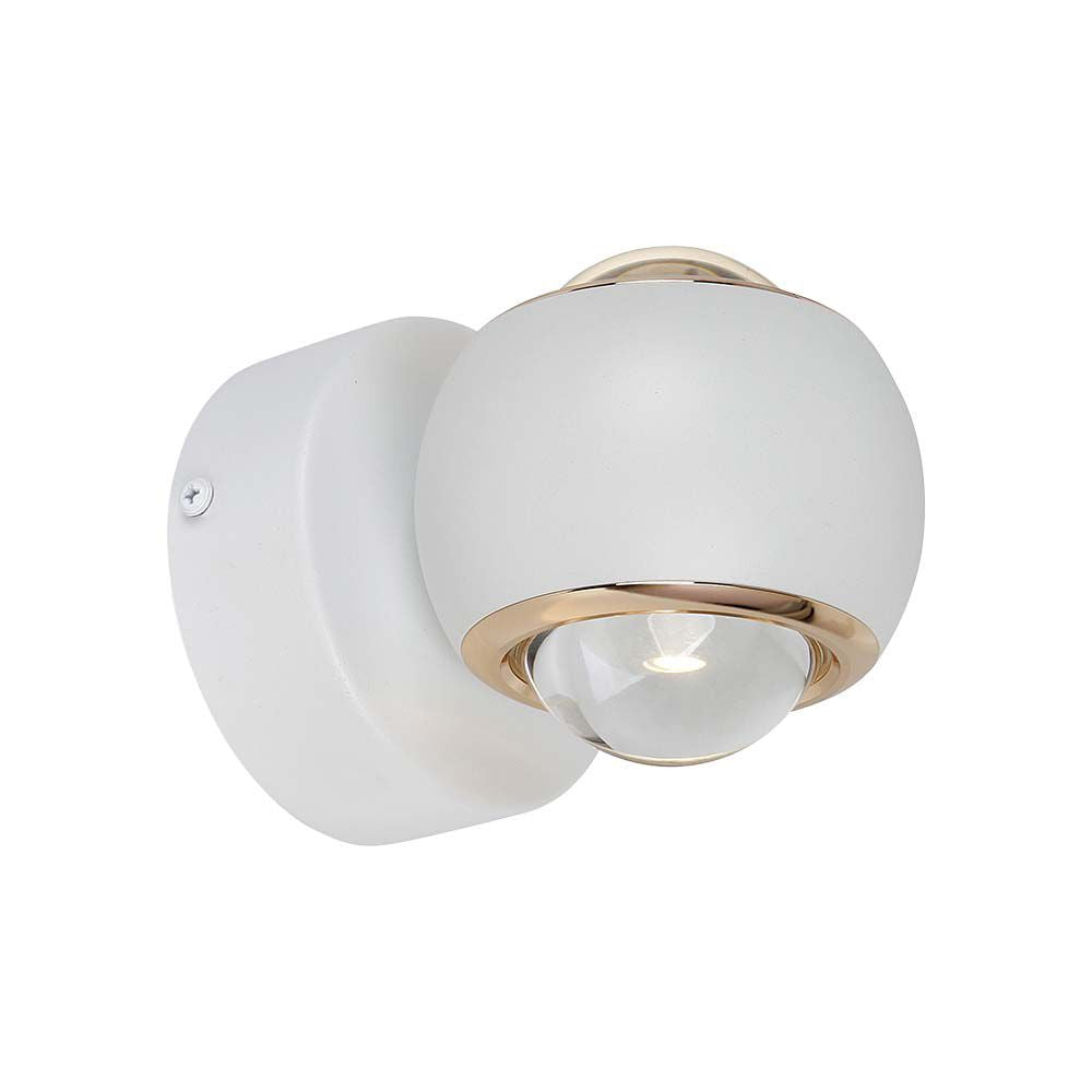 10W LED Lampa Ścienna LED / Barwa: 3000K / Obudowa: Biała