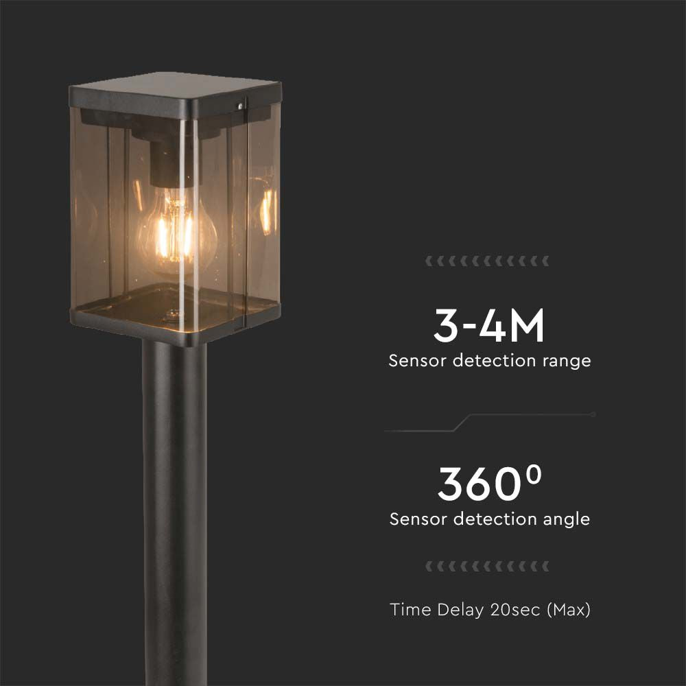 2.5W Lampa Ogrodowa LED Solarna z czujnikiem mikrofalowym / Trzonek: E27 / Barwa: 3000K