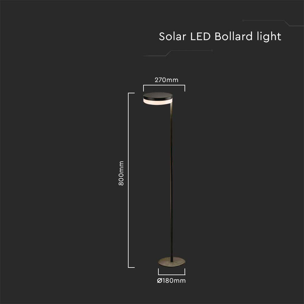 2W Lampa Ogrodowa LED Solarna / Barwa: 3000K