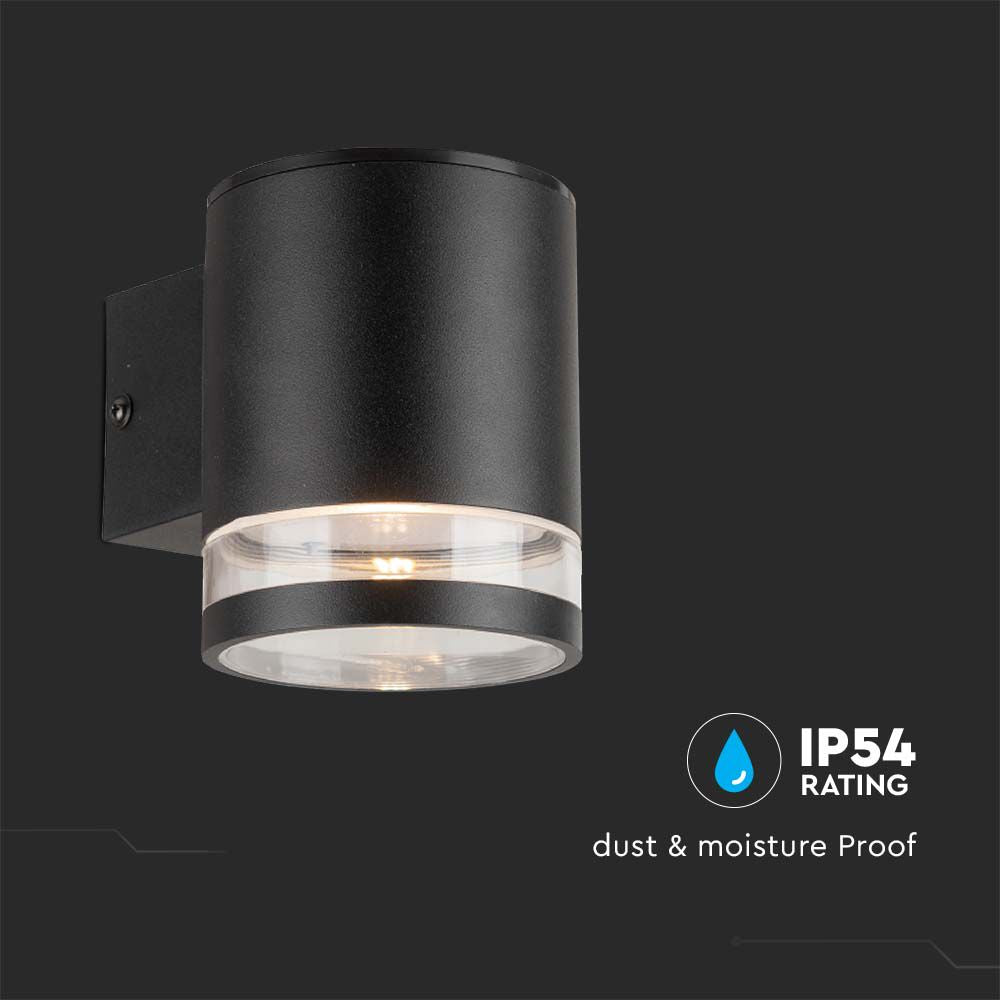 1W Lampa Ścienna LED SMD solarna / Barwa: 3000K / Obudowa: Czarna