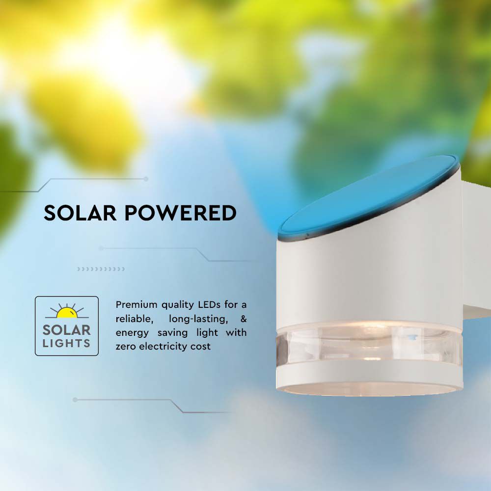 1W Lampa Ścienna LED SMD solarna z czujnikiem mikrofalowym / Barwa: 3000K