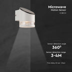 1W Lampa Ścienna LED SMD solarna z czujnikiem mikrofalowym / Barwa: 3000K