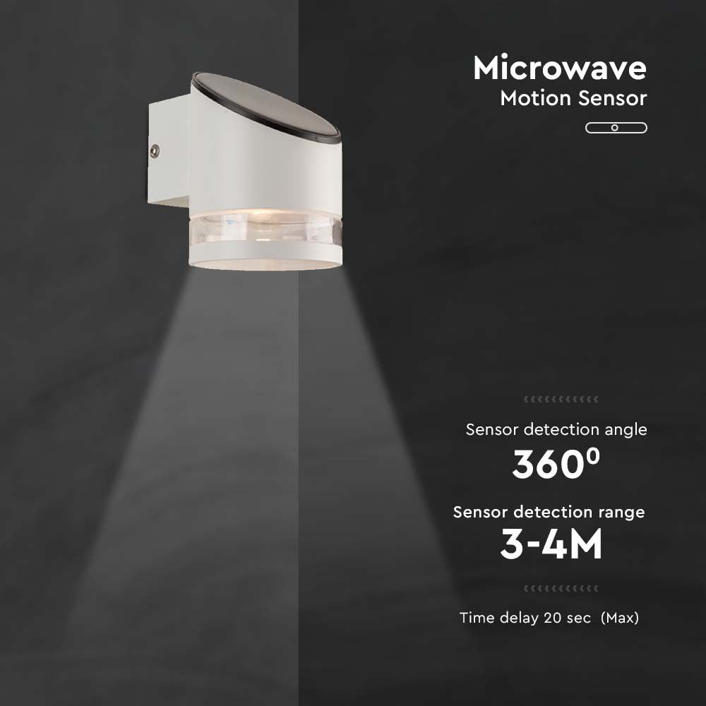 1W Lampa Ścienna LED SMD solarna z czujnikiem mikrofalowym / Barwa: 3000K