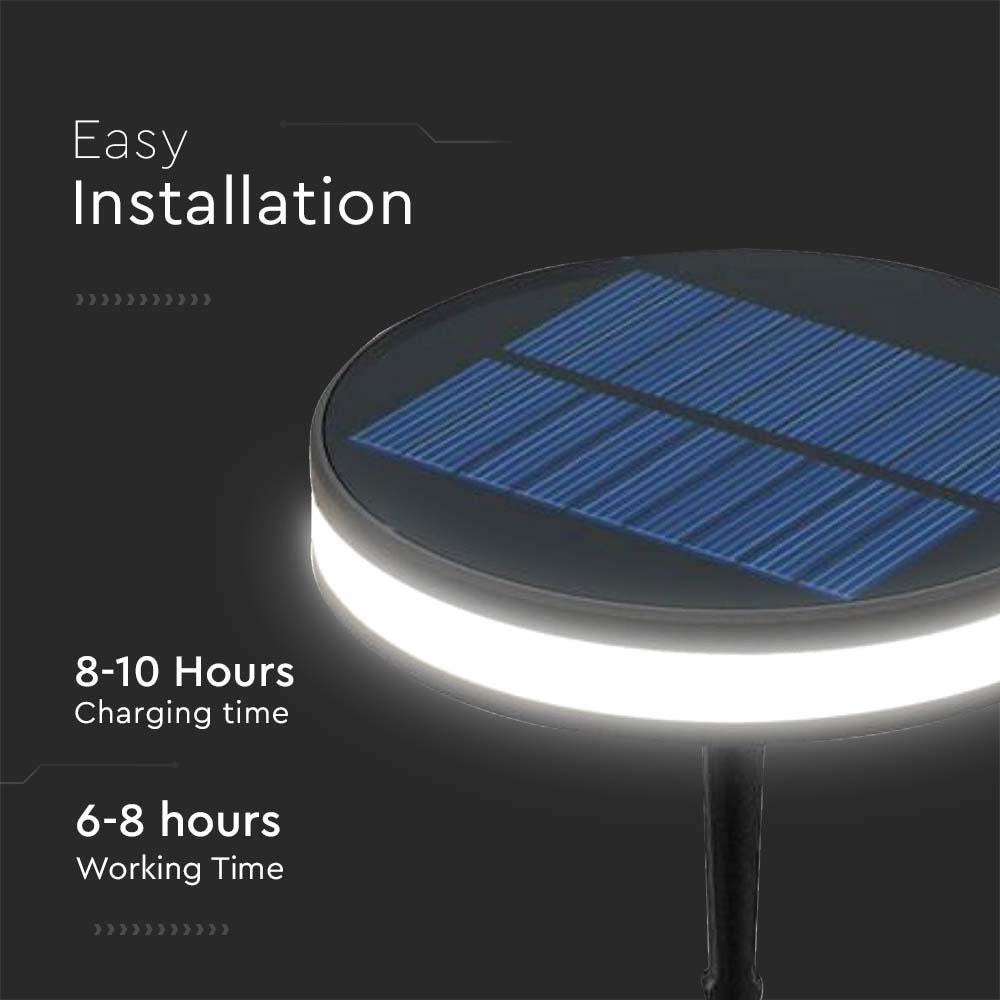 2W Lampa LED SMD solarna / Barwa: 3000K