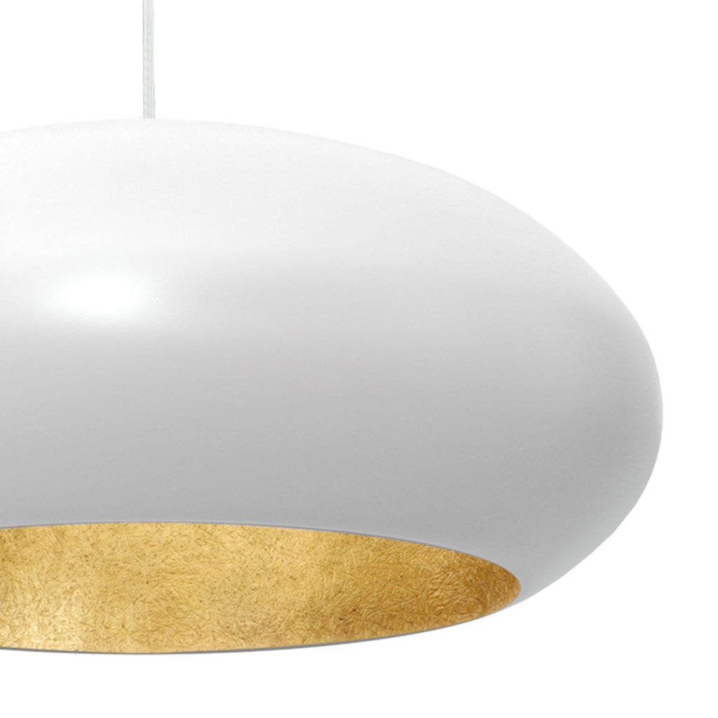 żyrandol Compo oval (dia 500) white/gold 1xE27