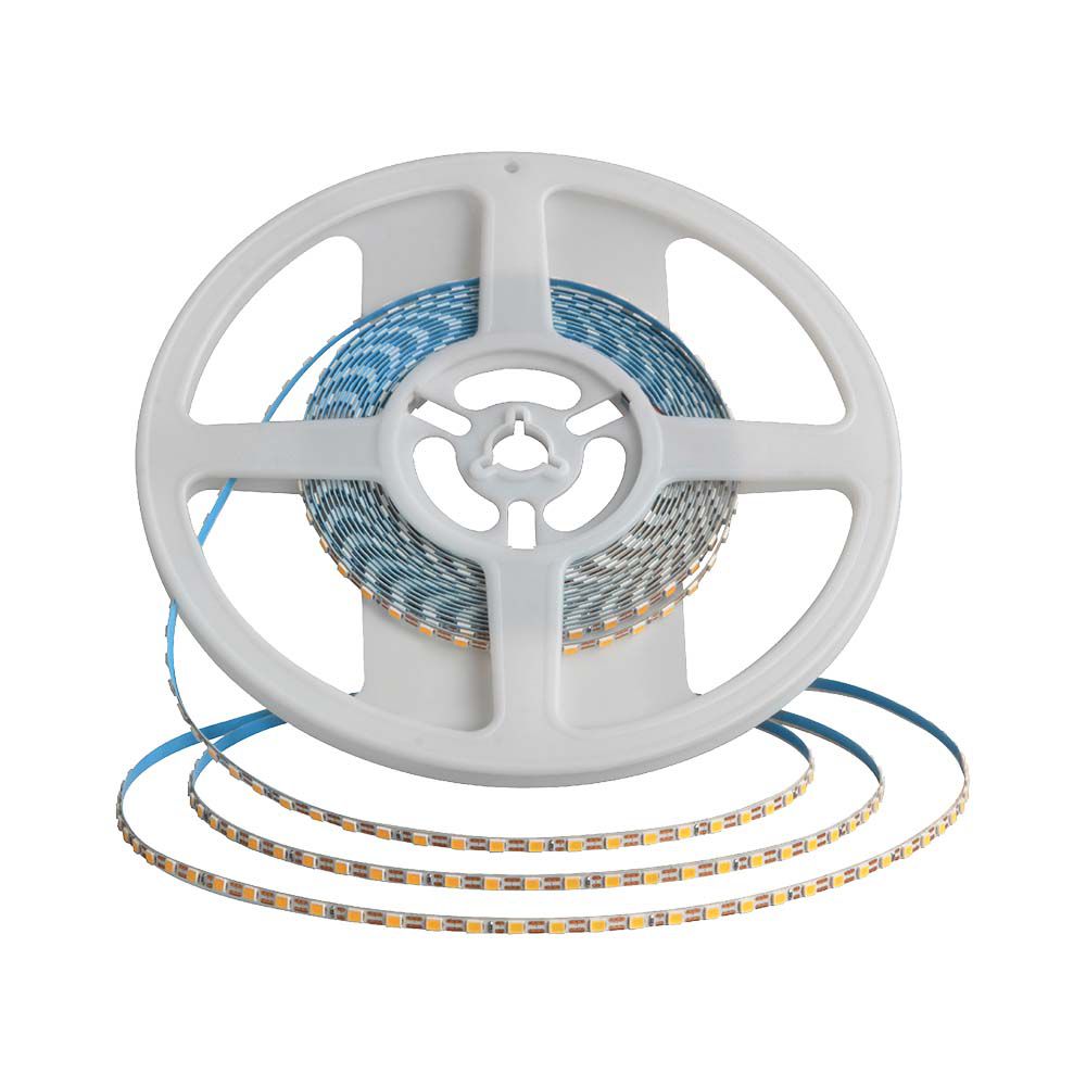 8W Taśma LED podwójne PCB / Barwa:3000K / IP20 / Zasilanie: 24V / Rolka:5m / Szerokość: 3mm