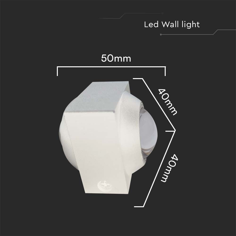 2W Oprawa COB Downlight LED / Barwa: 4000K / Obudowa: Biała