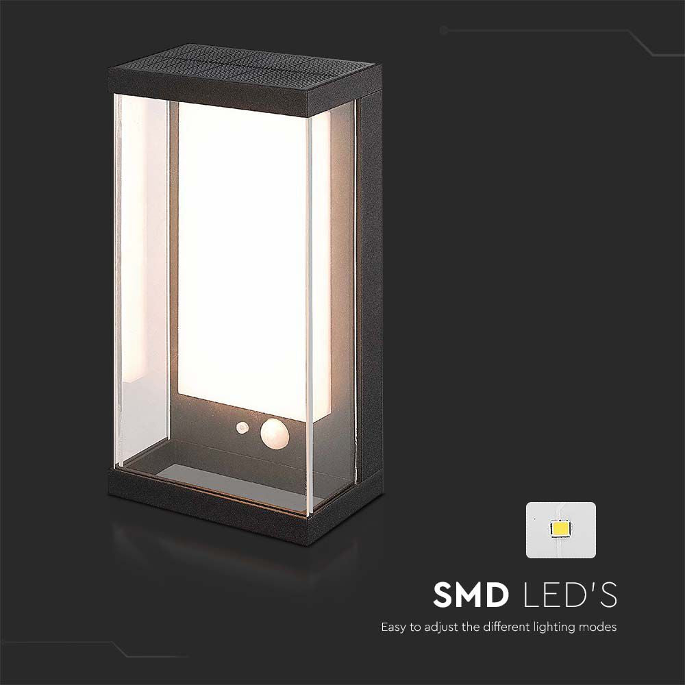 1W Lampa ogrodowa LED / Barwa: 3000K / Obudowa: Czarna