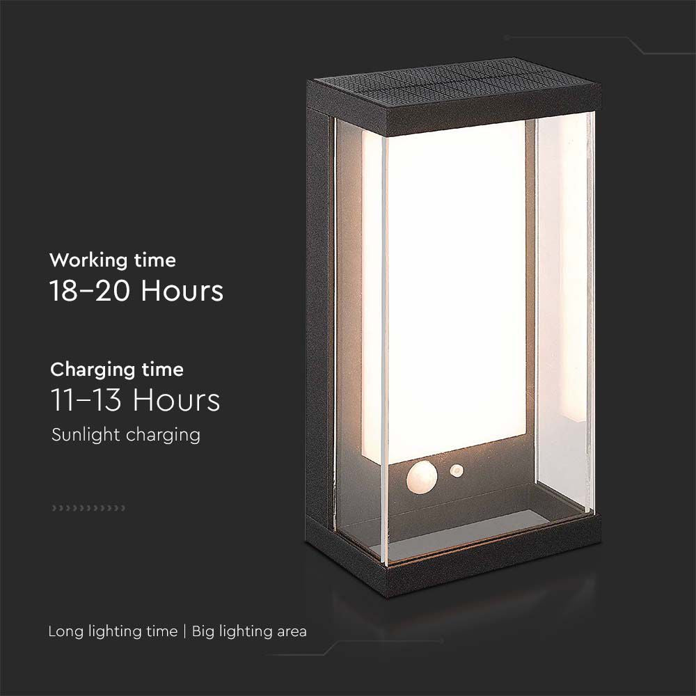 1W Lampa ogrodowa LED / Barwa: 3000K / Obudowa: Czarna