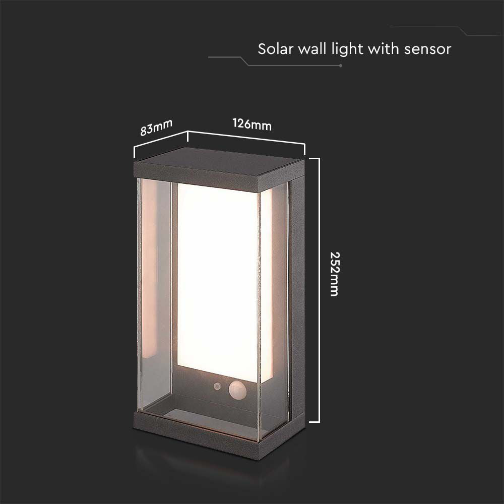 1W Lampa ogrodowa LED / Barwa: 3000K / Obudowa: Ciemnoszara