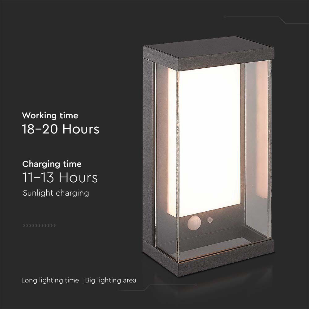1W Lampa ogrodowa LED / Barwa: 3000K / Obudowa: Ciemnoszara