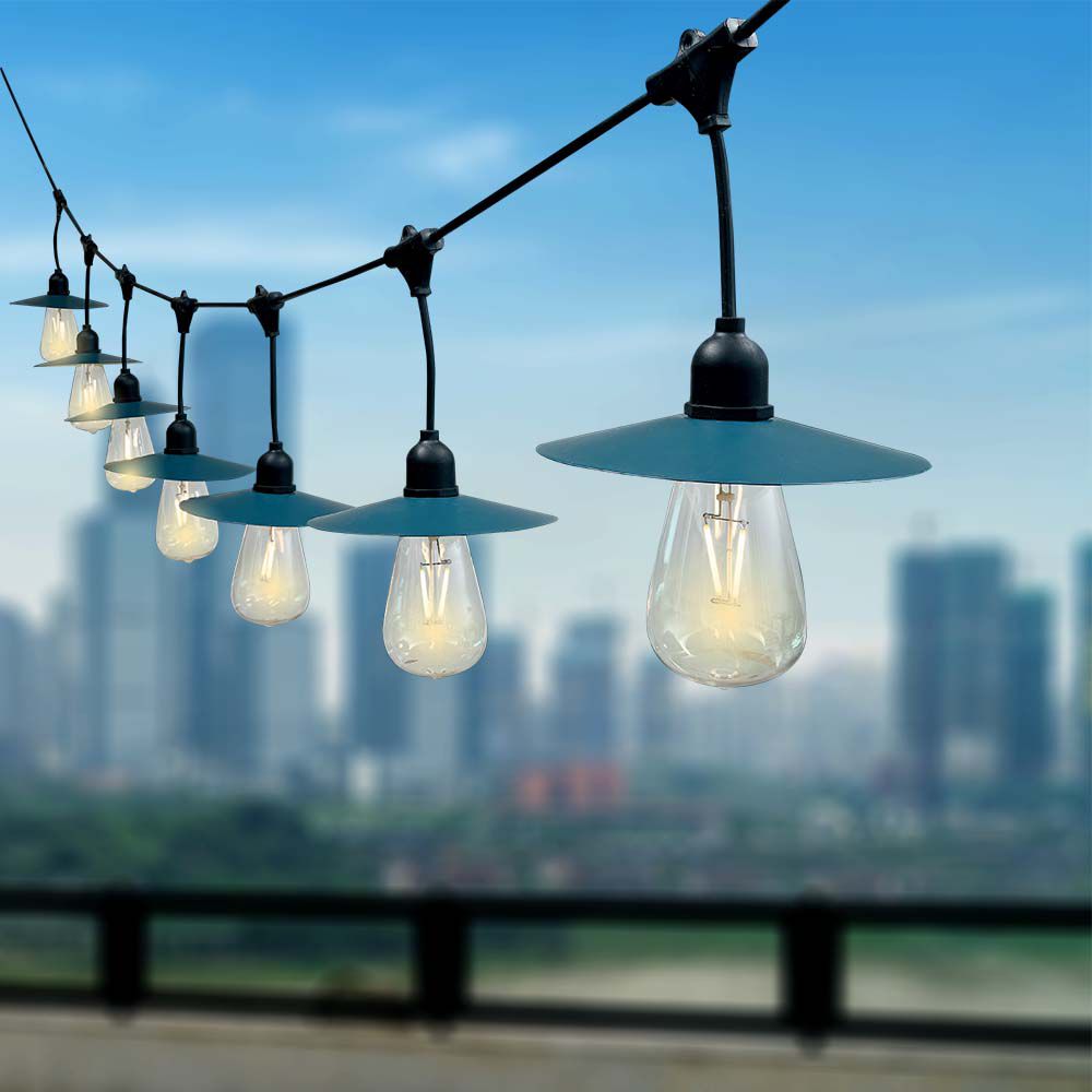 3W Solarna Girlanda LED / Długość: 15mb / Ilość żarówek: 15 / Barwa:3000K