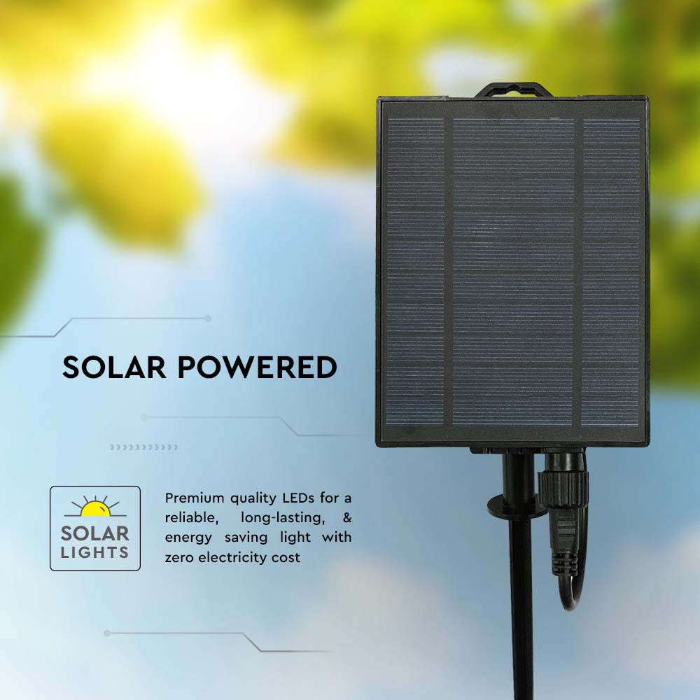 3W Solarna Girlanda LED / Długość: 15mb / Ilość żarówek: 15 / Barwa:3000K