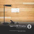 3W Magnetyczna Lampa Biurkowa LED / Barwa: 4000K / Obudowa: Czarna