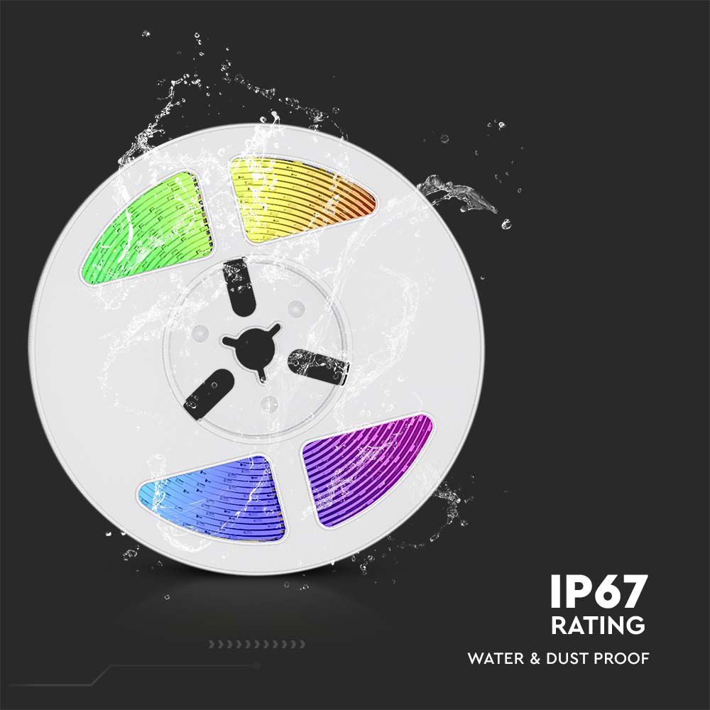 1.2W Taśma LED z panelem solarnym / Barwa: RGB / IP67