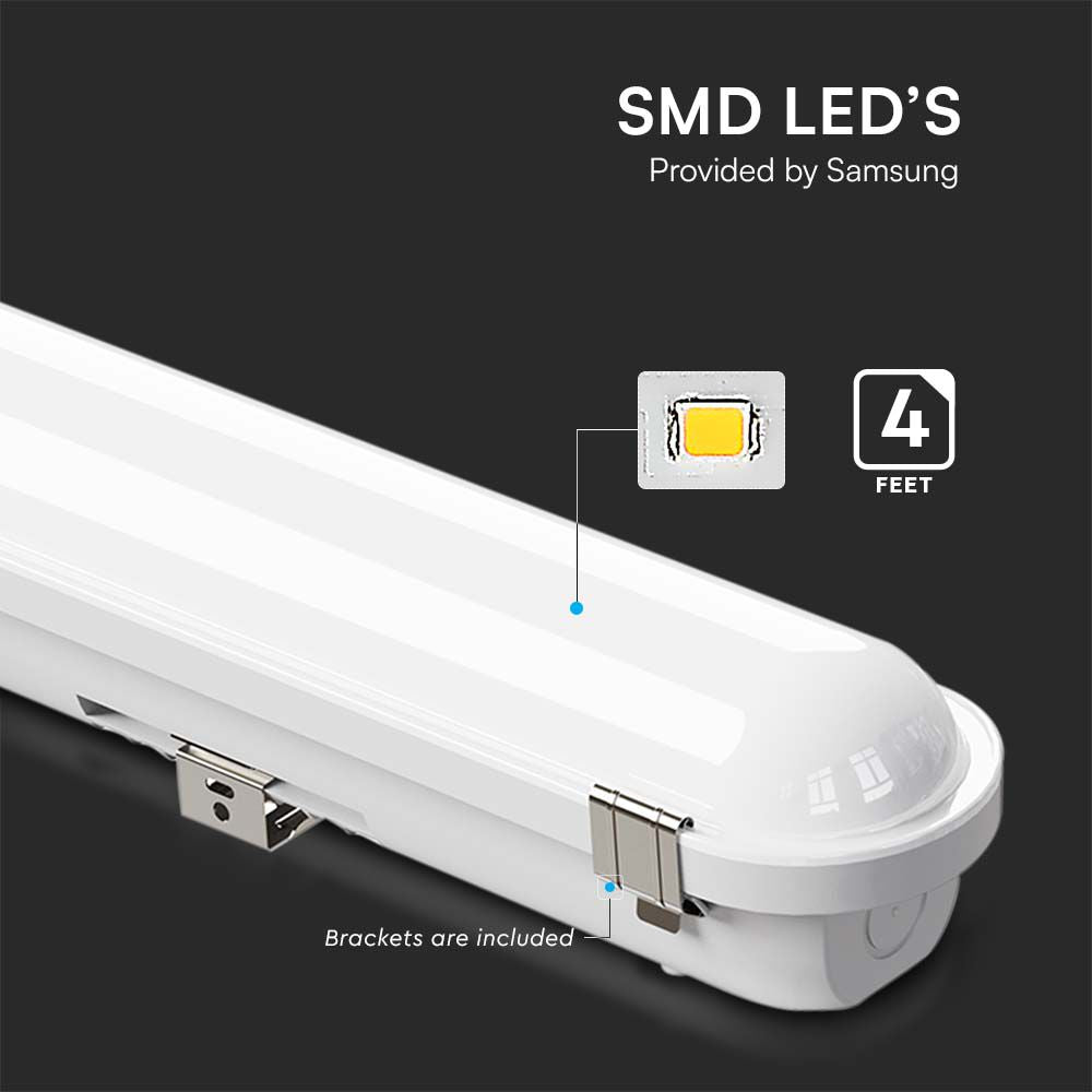 20W/25W/30W Lampa zintegrowana / Długość: 120cm / Chip Samsung / Barwa: 3w1 / Skuteczność: 135lm/W / IK10