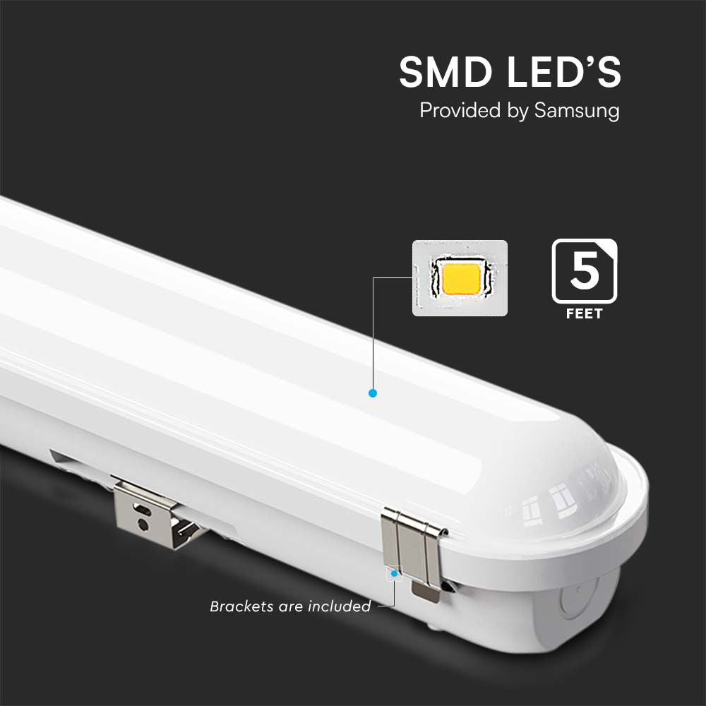 30W/40W/50W Lampa zintegrowana z czujnikiem / Długość: 150cm / Chip Samsung / Barwa: 3w1 / Skuteczność: 135lm/W / IK10