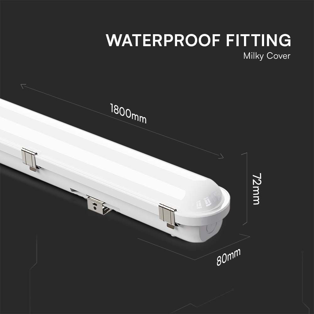 40W/50W/60W Lampa zintegrowana / Długość: 180cm / Chip Samsung / Barwa: 3w1 / Skuteczność: 135lm/W / IK10