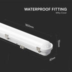 40W/50W/60W Lampa zintegrowana z czujnikiem / Długość: 180cm / Chip Samsung / Barwa: 3w1 / Skuteczność: 135lm/W / IK10