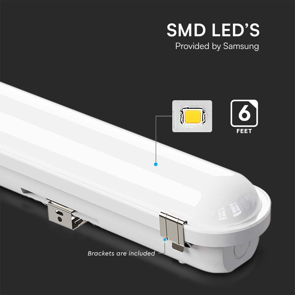 40W/50W/60W Lampa zintegrowana awaryjna z czujnikiem / Długość: 180cm / Chip Samsung / Barwa: 3w1 / Skuteczność: 135lm/W / IK10