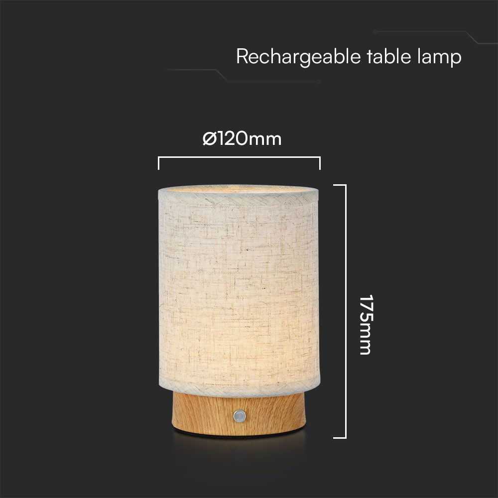 3W Lampka biurkowa LED / Barwa: 3000K / Obudowa: Drewno
