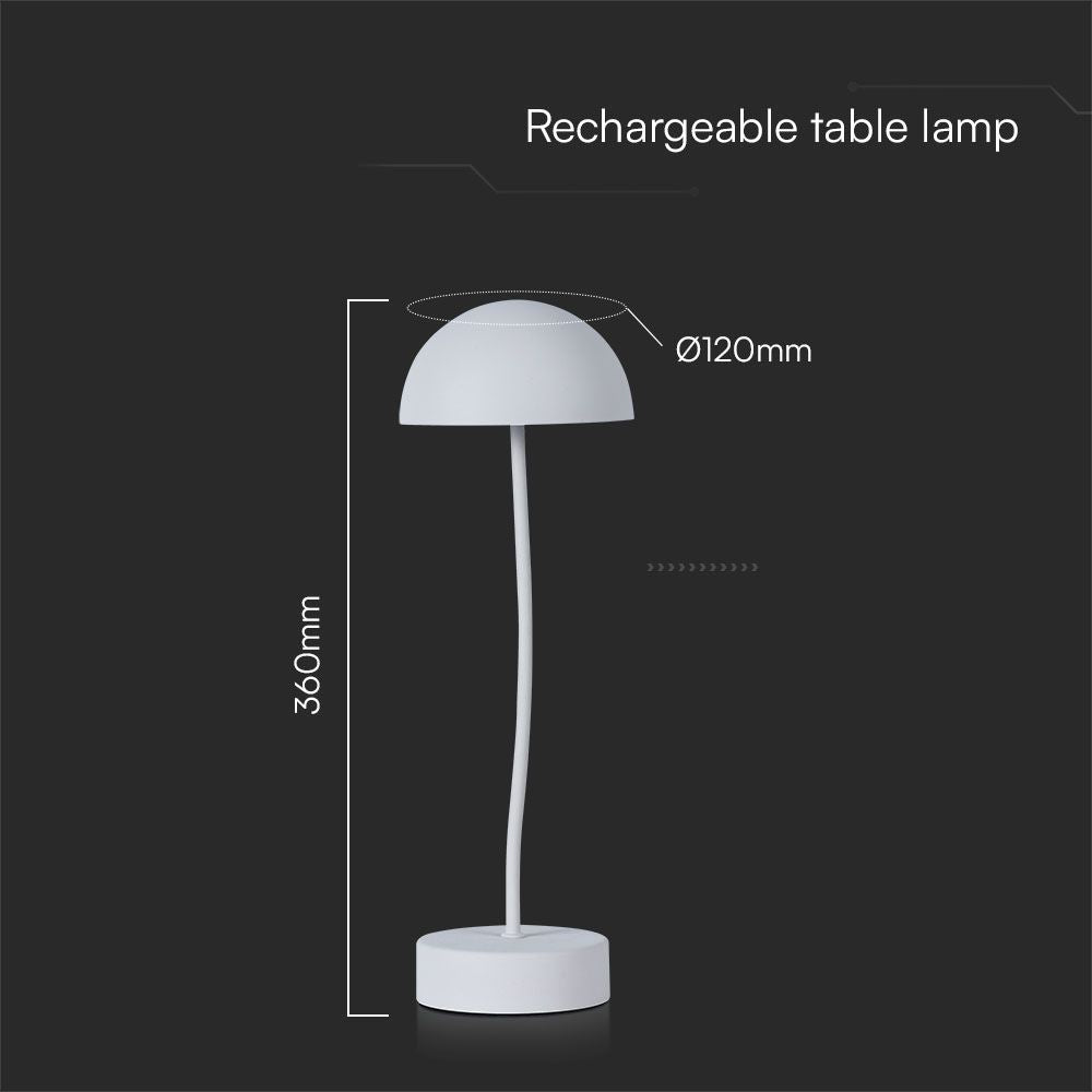 3W Lampka biurkowa LED / Barwa: 3000K / Obudowa: Biała