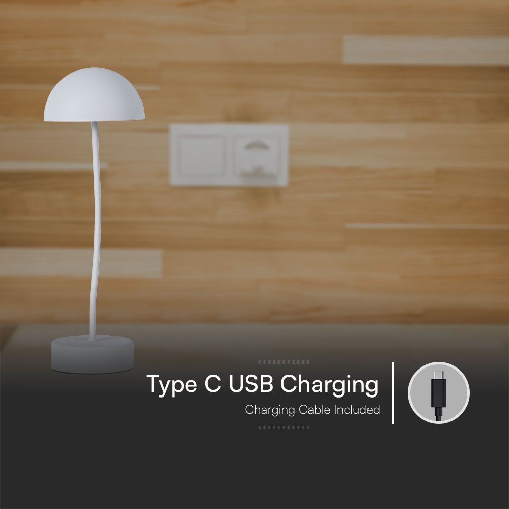 3W Lampka biurkowa LED / Barwa: 3000K / Obudowa: Biała