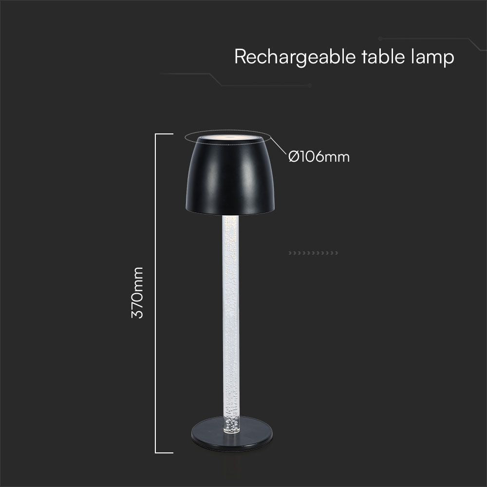 3W Lampka biurkowa LED / Barwa: 3000K / Obudowa: Transparentna
