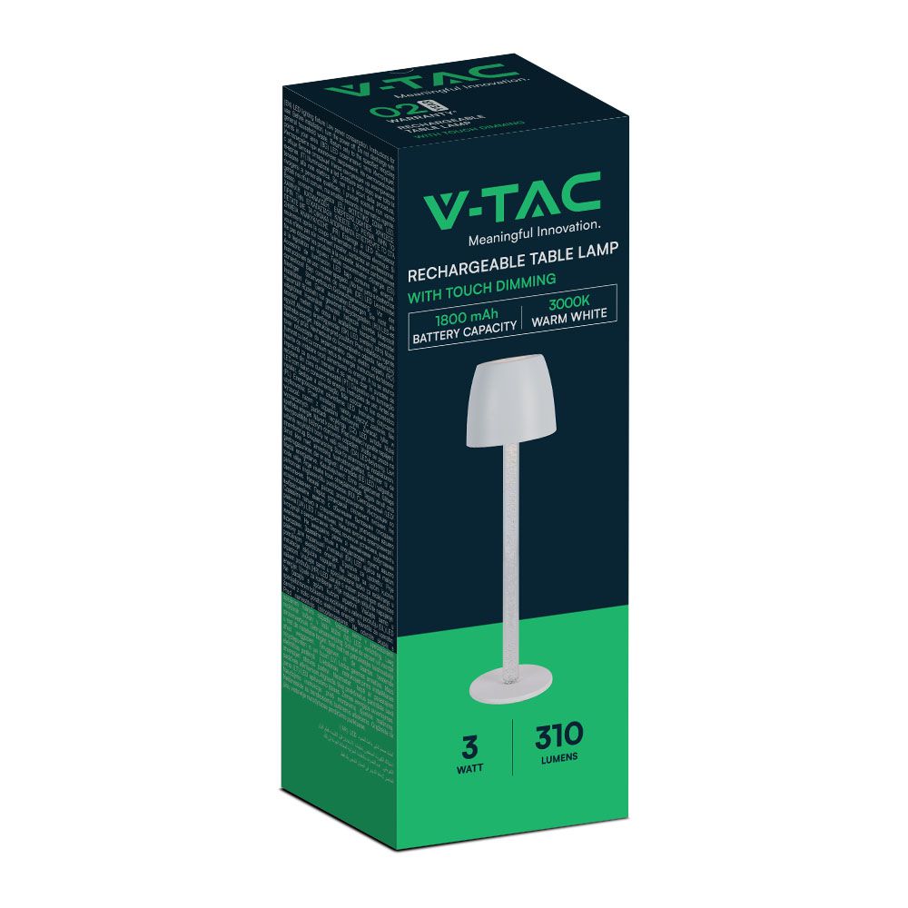 3W Lampka biurkowa LED / Barwa: 3000K / Obudowa: Biała