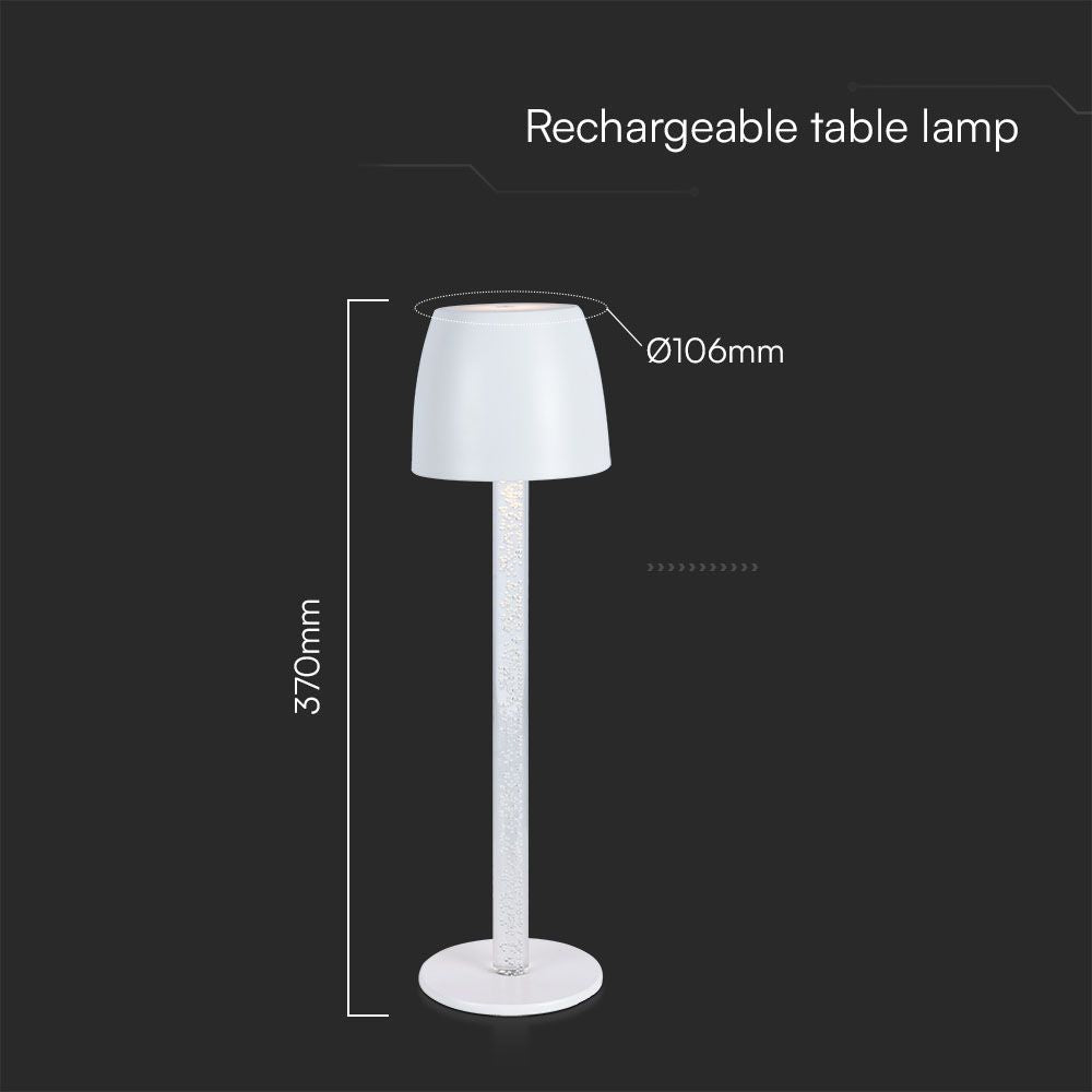 3W Lampka biurkowa LED / Barwa: 3000K / Obudowa: Biała