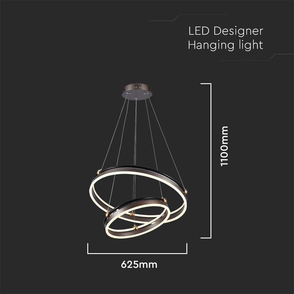 50W Sufitowa lampa LED / Barwa: 3000K / Obudowa: Brązowy