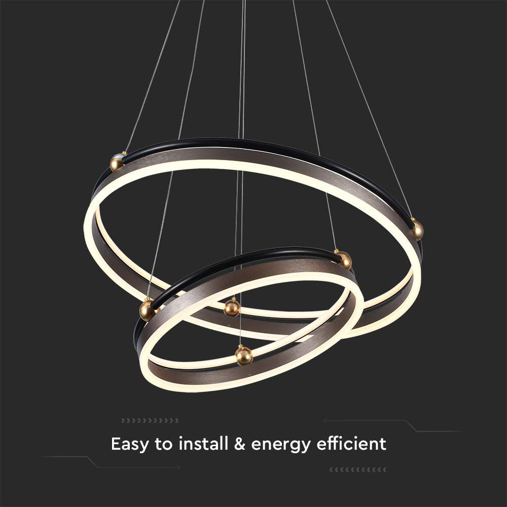 50W Sufitowa lampa LED / Barwa: 3000K / Obudowa: Brązowy