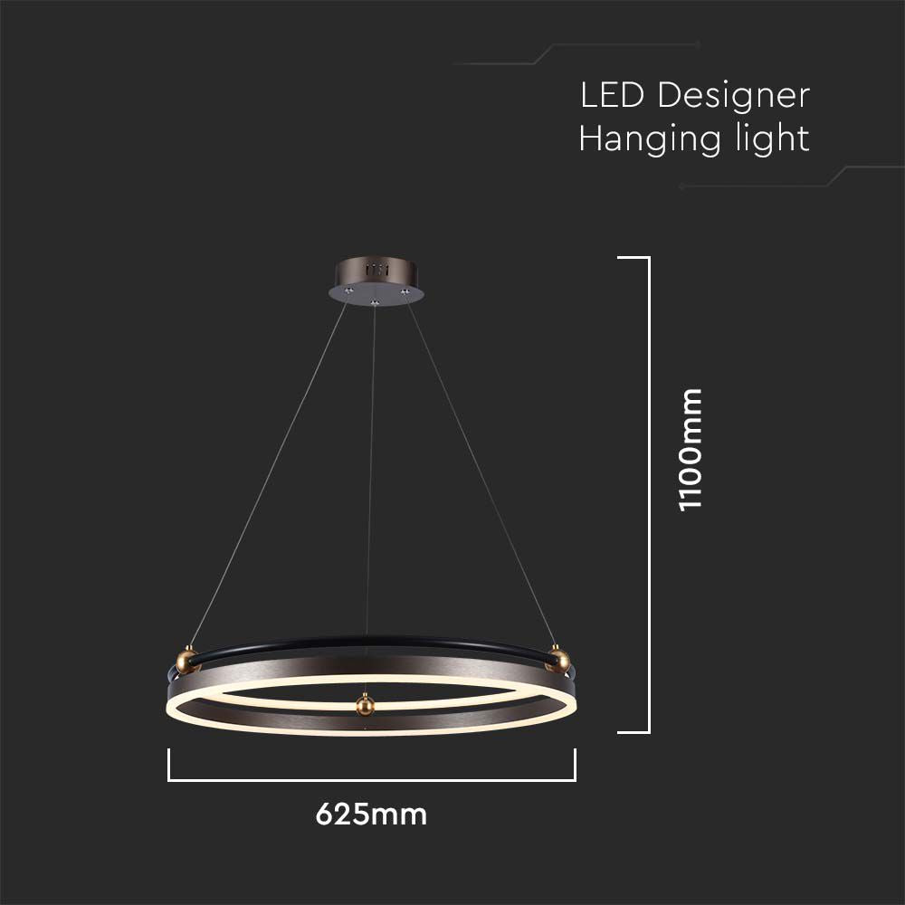 30W Sufitowa lampa LED / Barwa: 3000K / Obudowa: Brązowy