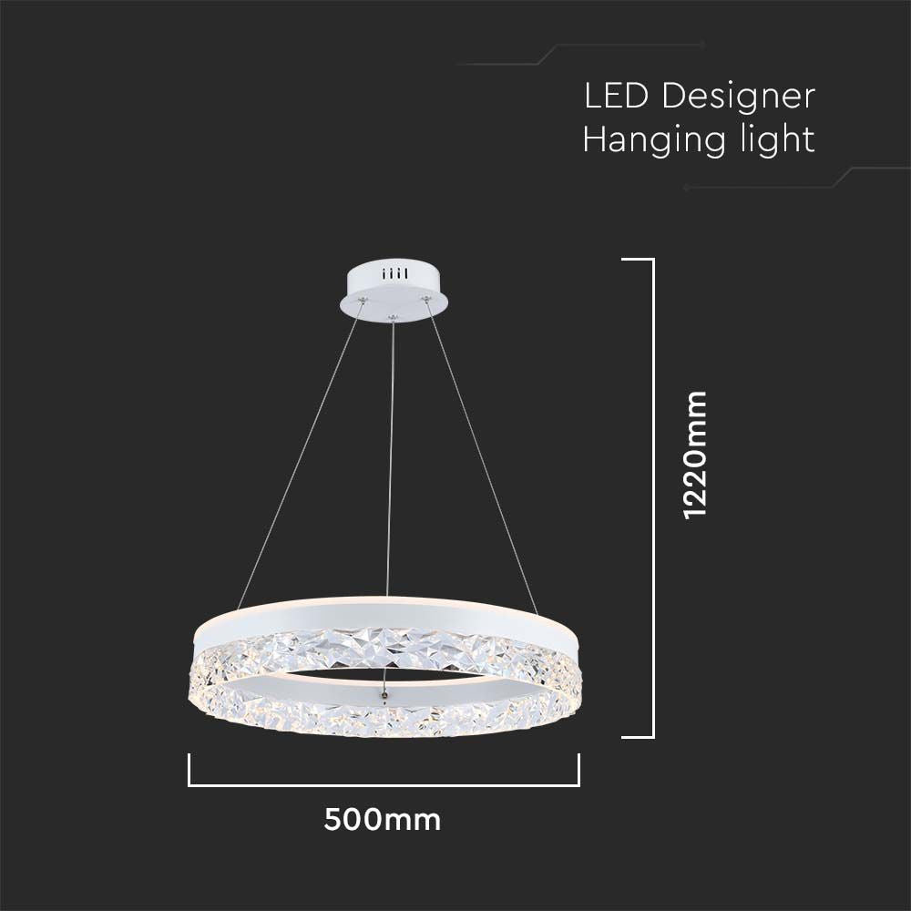 25W Sufitowa lampa LED / Barwa: 3000K / Obudowa: Biała